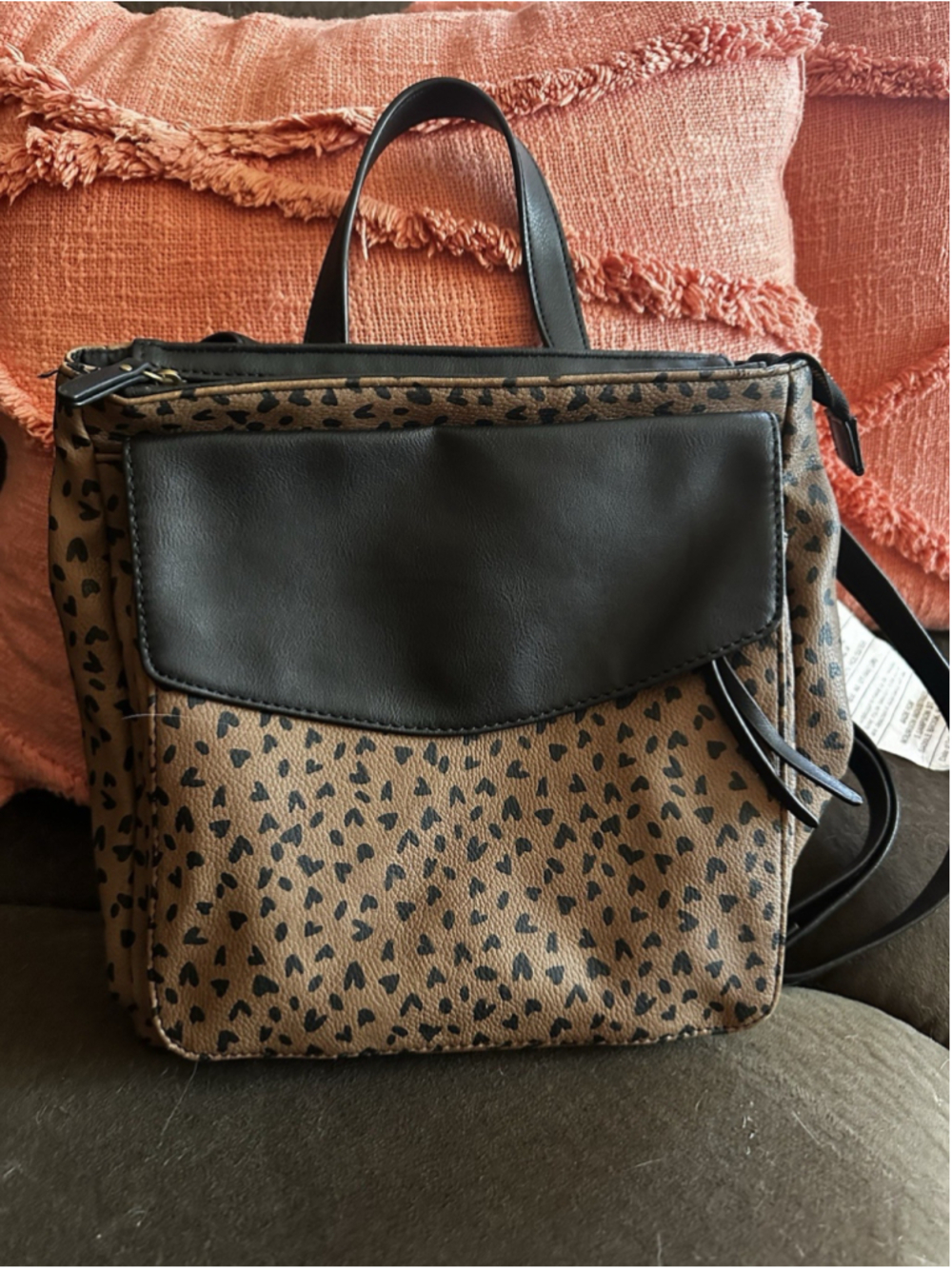 Magnolia Grace Boutique Leopard Print Backpack Purse for Women Animal Print Chic - Picture 10 of 12